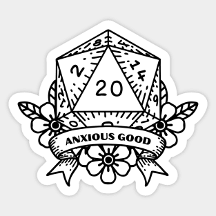 Anxious Good DND Alignment Sticker